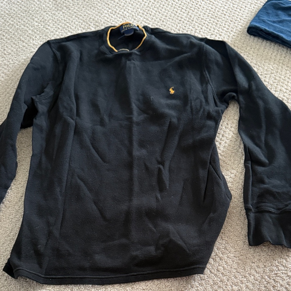 Polo by Ralph Lauren Navy and Gold Trim Sweater